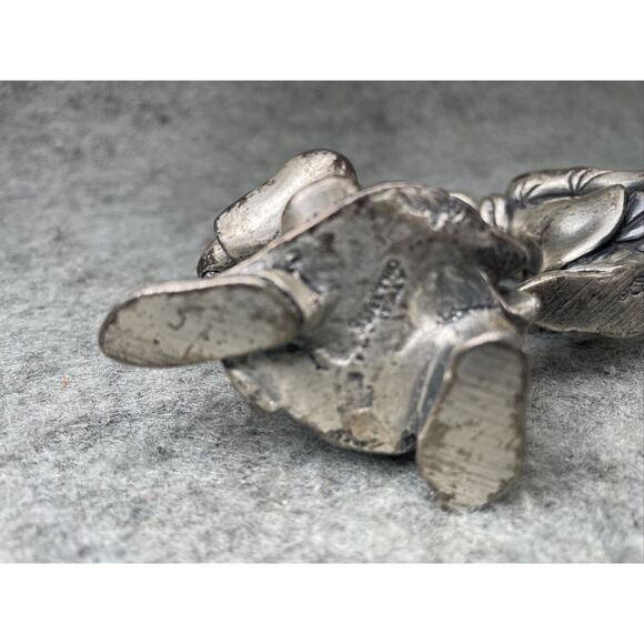 Vintage Peltro Pewter Figurines- Detective - Crook ~ Made in Italy Set of 2 - Picture 3 of 6